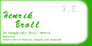 henrik broll business card